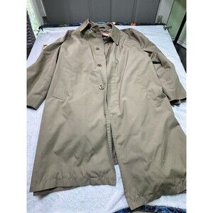Men's Vintage John Weitz by Aberdeen Regular‎ 46R Beige Trench Coat Jacket